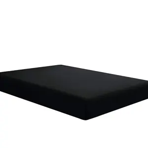 Black Fitted Sheet, 14 Inch Pocket Deep, Microfiber Sheets, Queen Size