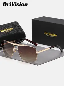 Unisex Square Frame Sunglasses, Trendy Casual Fashionable Sunglasses Polarized Top Bar Design Sun Protection Sunglasses for Outdoor Activities, Fashion Accessories for Outdoor Sports