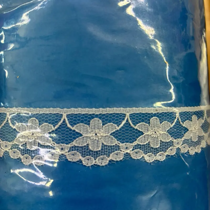400 yards lace trim- White Non Stretch -Encaje Blanco por Rollo-3/4”