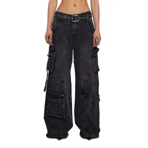 Digital Attraction Cargo Pants - Black