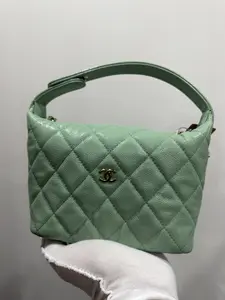 Pre-owned CHANEL coco handle bag green
