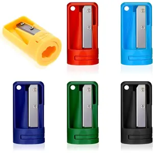 6 Pack Carpenter Pencil Sharpener, Colourful Manual Portable Woodwork Pencil , Portable Pencil Sharpening Tool, Heavy Duty Manual Construction Pencil Sharpener for Woodworking Tool