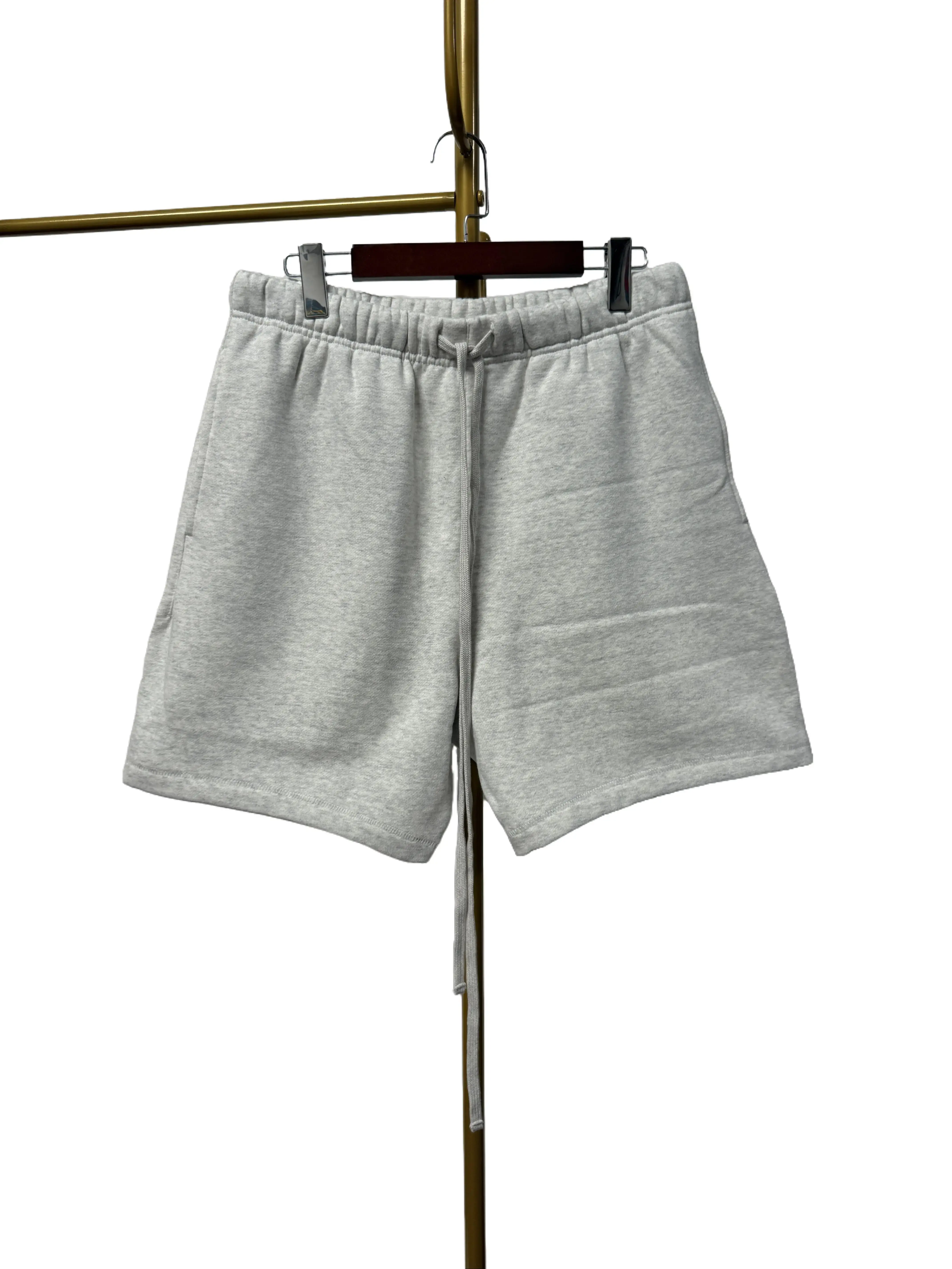Men's Casual Plain Light Oatmeal Sweatshorts - Soft and Comfortable, Breathable, Loose-Fit Casual Shorts for Everyday Lounging, Model Number
