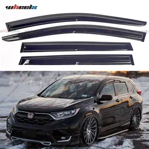 For 2017-2022 Honda CR-V | Window Visors Rain Guards Sun Shields Vent Deflectors | Tape-On Style, 4PCS #HondaCRV #WindowVisors #TapeOnRainGuards #CarAccessories
