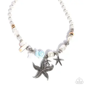 Sea Shell Necklace Set with Starfish and Pearl Accents for Beachwear