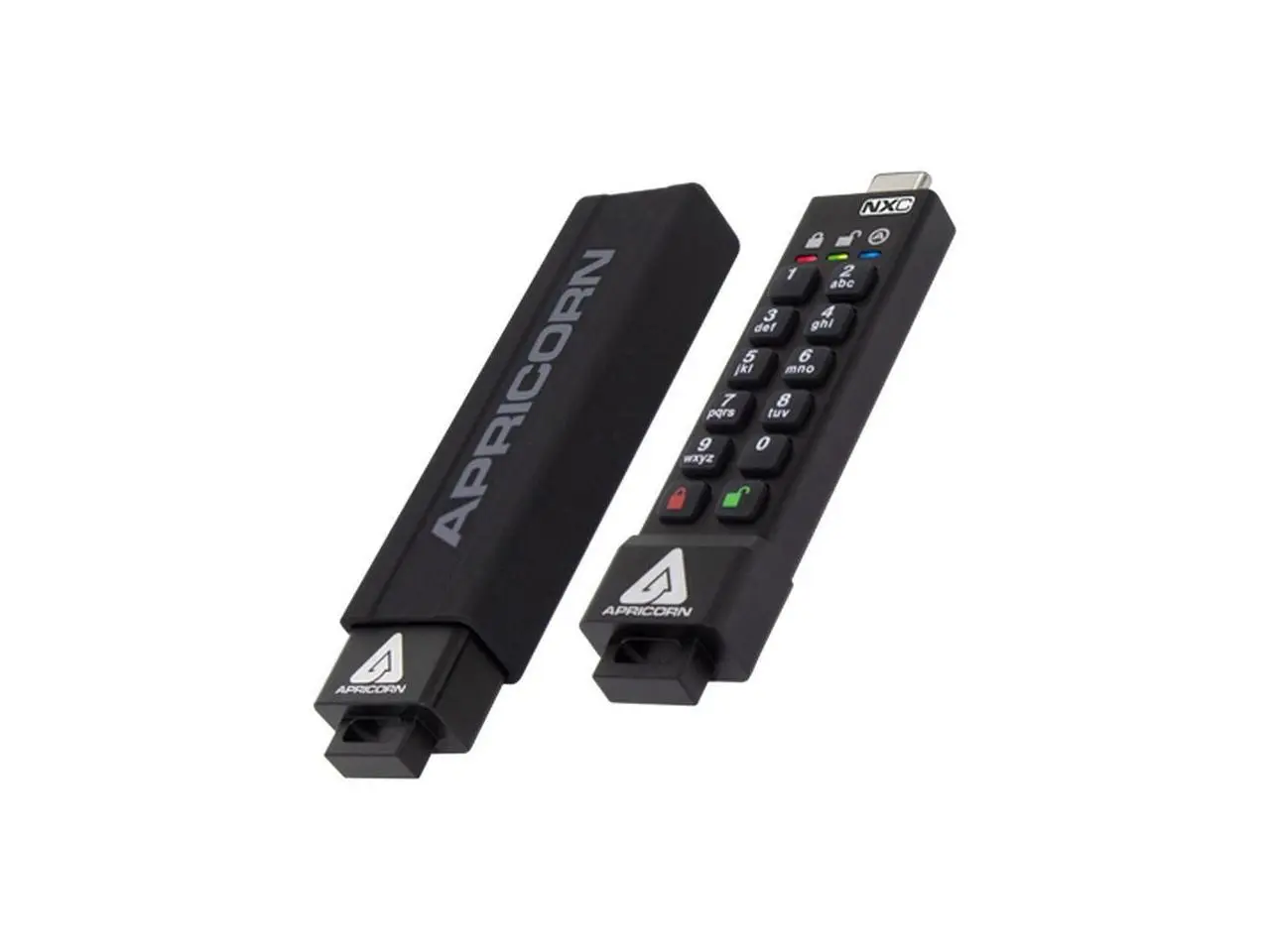 Apricorn Aegis Secure Key 3NXC 4GB USB 3.2 (Gen 1) Type C Flash Drive - 4 GB - USB 3.2 (Gen 1) Type C - 256-bit AES - TAA Compliant (ASK3-NXC-4GB)