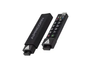 Apricorn Aegis Secure Key 3NXC 4GB USB 3.2 (Gen 1) Type C Flash Drive - 4 GB - USB 3.2 (Gen 1) Type C - 256-bit AES - TAA Compliant (ASK3-NXC-4GB)