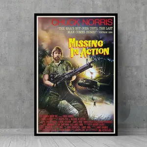 Chuck Norris Missing In Action Movie Poster - Wall Art - Vintage Posters - Retro Wall Decor - Film Fan Collectibles POSTER