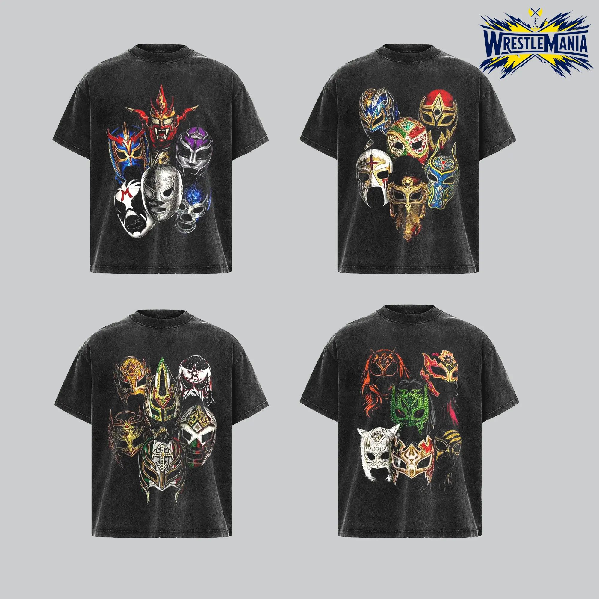 The Mask Is In The Blood WWE T-Shirt 2026, 619 Rey Mysterio Lucha Mask Collection Tee, Penta Rey Fenix Sin Cara Kalisto Wrestling Streetwear Shirt