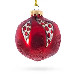 Pomegranate Mini Glass Christmas Ornament