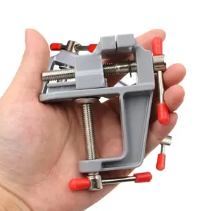 Compact Aluminum Bench Vise for Desktop Use – Small Parallel-Jaw Hand Vise for Light-Duty Home Projects