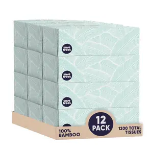 Save Trees Bamboo Facial Tissues, 12 Pack
