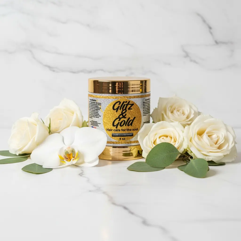 Glitz & Gold Leave-in Conditioner, Organic Haircare Product - Lightweight, Daily Frizz Control Treatment, All Types, Vegan Safe, Anti-Frizz, Cream