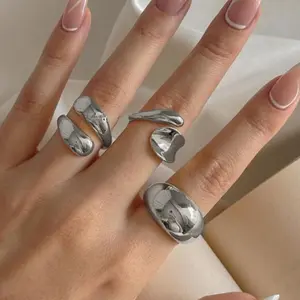 Women's 3-piece ring set, simple thumb stacking ring, Christmas gift for women