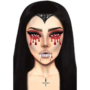 Vampire Rhinestone Stick-On Jewels