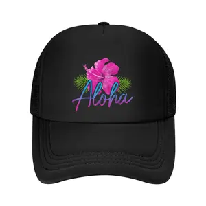 Aloha Hawaiian Islands Hawaii Surf Hibiscus Flower Surfer Baseball Cap