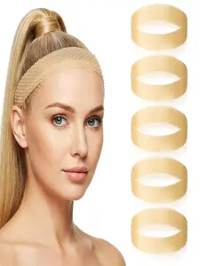 5pcs Wig Bands No Slip Silicone Wig Grip, Elastic Adjustable Headband for Wigs, Secure Fit Hair Accessories Headband Set