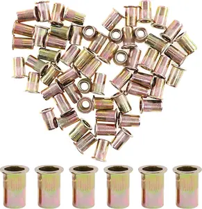 Hilitchi 60 Pcs 1/2-13 UNC Rivet Nuts Threaded Insert Nut (1/2-13 UNC Rivnut)
