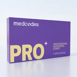 Medcodes Professional Whitening Strips - 7-Day Treatment with Non-Slip Dry Strip Technology for a Brighter Smile - 7 Applications