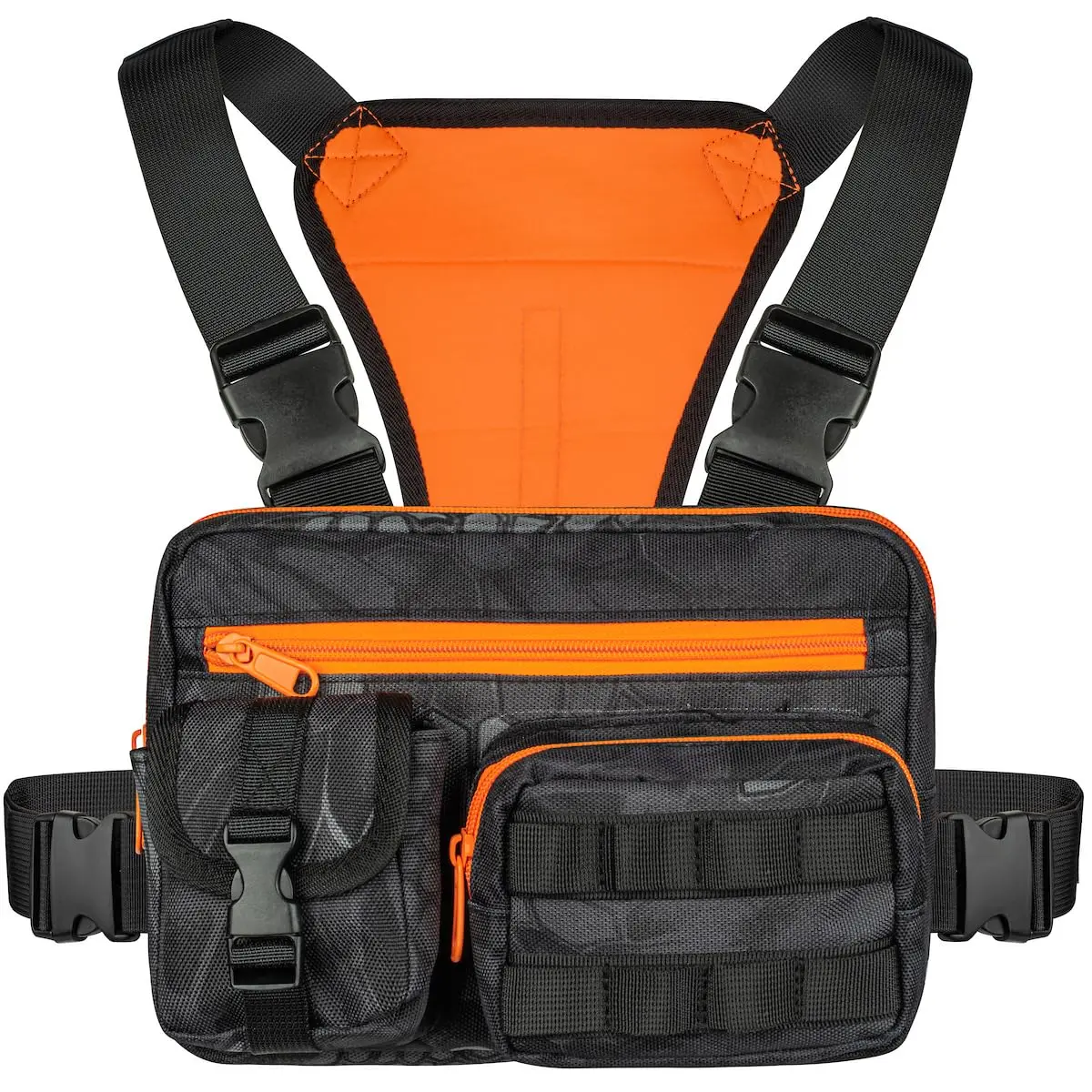 Tactical Chest Bag,  Tactical EDC Chest Rig, Molle & Pistol Holster for Men Women - Quick Release Harness Pack for Hunting Hiking Fishing Running - Lightweight Outdoor Vest