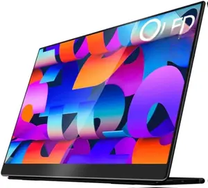 EHOMEWEI Q1 16" 16:10 Portable Monitor,  LG QLED Type-C Connection  Full Metal Body L-Stand Ultra Slim, Curved edge, Laptop/Mc/PC/Phone/Game Console For Switch2/XBox/PS5 Dual Speaker