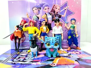 7 Styles Cool Trendy Character Figurines, Anime Style Collectible Doll Set, Safe PVC Material, Desktop Display Toys for Teens & Adults