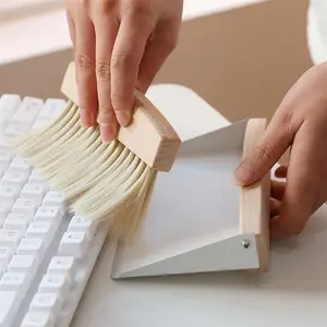 Compact Mini Dustpan Broom Set - Efficient Desktop Cleaning Brush with Iron Dustpan for Car, Pet, and Table Sweeping - Easy to Use, Space-Saving, and Portable Sweeper for Home and Office