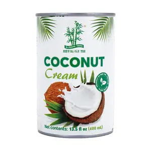BAMBOO TREE 400ml Canned Coconut Milk - Premium Vietnamese Coconut Cream for Thai Cooking, Baking, Desserts & DIY Drinks