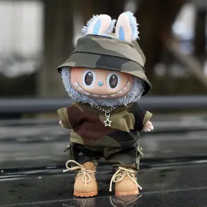 Labu- bu Rainforest Camo Outfit 4-Piece Set – Trendy Doll Clothes (Top + Pants + Hat + Shoes) | Cute & Stylish Cosplay Costume for Collectors