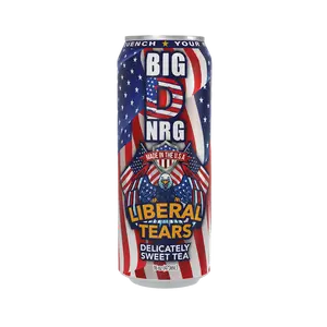 Big D Liberal Tears Sweet Tea Energy Booster - 12 Pack 16oz Cans, 90mg Caffeine, Natural Low Calorie, Gluten Free, Sugar-Free, USA Made Sports Beverage