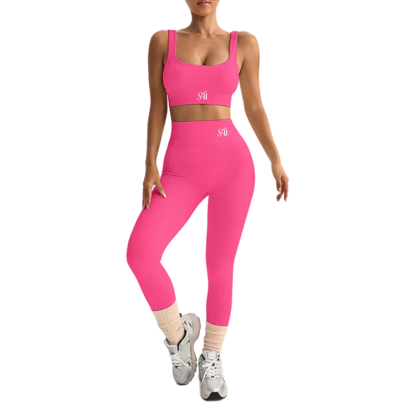 Set Deportivo Rib Rose Pink