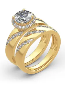 Fashion Classic Rhinestone Decorated Ring for Women (2counts), Elegant Accessories for Party, Daily Clothing Decor, Trendy All-match & Exquisite Jewelry for Birthday Gift, Stackable Rings, Engagement Rings, Engagement Ring Set, Fashionable Jewelry