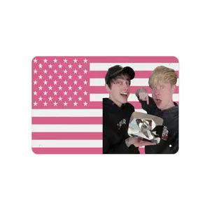 Sam and Colby Printed Metal Painting for Garage, Home, Cafe, Bar, Bathroom Wall Decoration Premium Sign 8x12 In