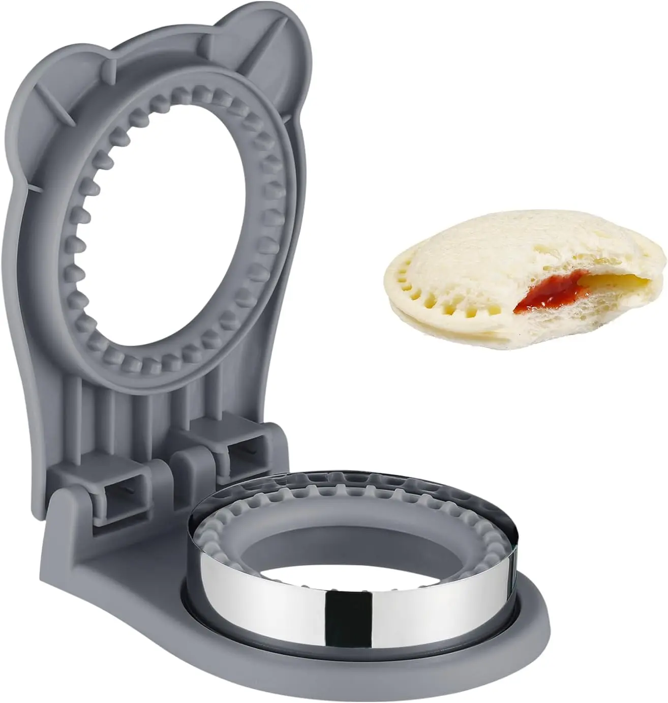 Round Sandwich Maker Sealer Cutter 2-in-1 Sandwich Cutter and Sealer - Crustless Sandwich Maker - Cut and Seal - Lunch Box and Bento Box - Sandwich Cutters for Kids