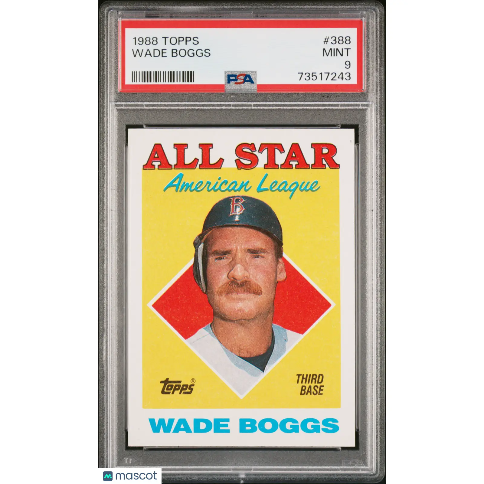 Wade Boggs PSA 1988 Topps Baseball #388 9 73517243