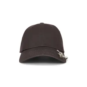 WE11DONE Spike Rose Cap in Charcoal