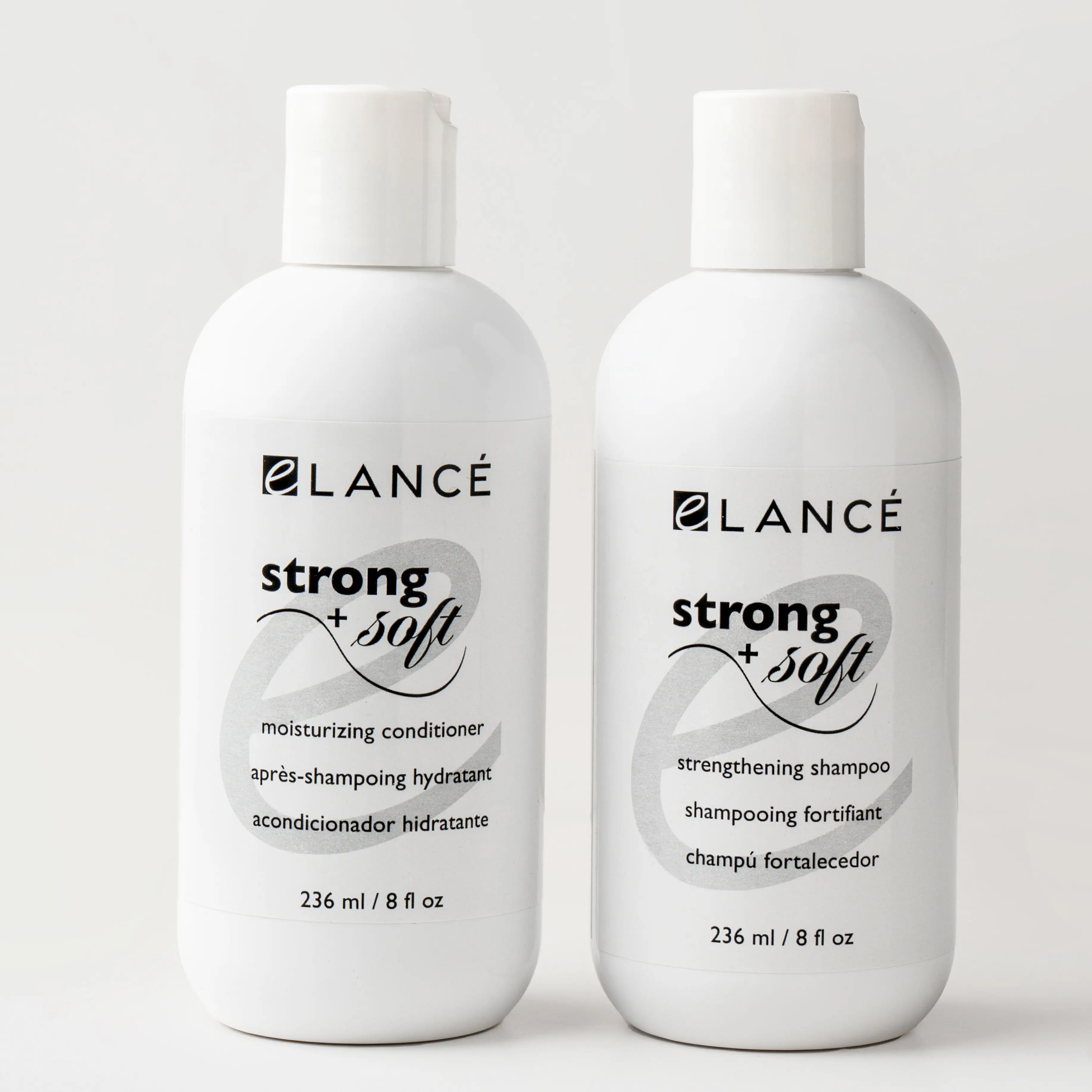 eLANCÉ  Strong + Soft Duo Shampoo & Conditioner – Reduces Breakage, Improves Softness & Hair Appearance – Suitable for All Hair Types – 236 ml Each.