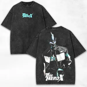 E-Soul To Be Hero X Dark Spirit Energy Heavy Cotton Graphic Tee Retro Washed Streetwear Limited Drop