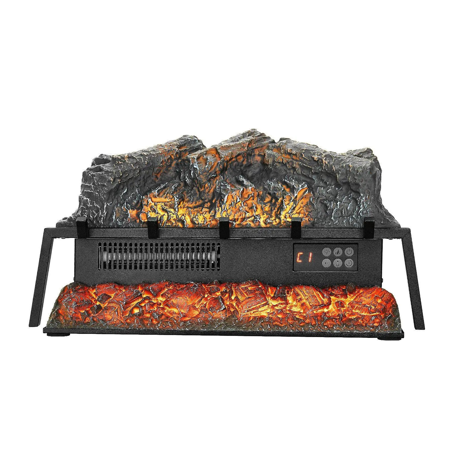 VEVOR 25 Inch Electric Fireplace Log Heater with Crackling Sound Timer Remote