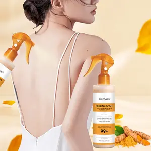 Turmeric Keratin Cleansing Spray, Contains Salicylic Acid, Kojic Acid and Turmeric Root Extract, Gently Cleansing Deep Hydrating Moisturizing Nourishing Soft and Delicate Body Skin Moisturizing Spray, Suitable for Sensitive Skin, 100ml