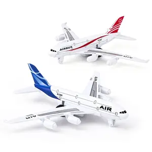 Alloy Return-Style Gliding Plane Model, Realistic Passenger Aircraft Toy, Durable Aviation Plaything for Kids, Child-Friendly Decorative Item