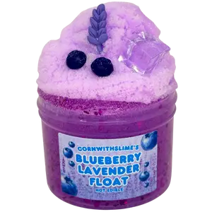 Blueberry Lavender Float 8oz Slime Icee x Clear Texture Scented Blueberry