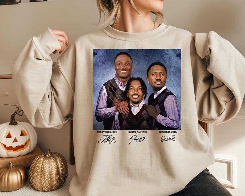 T-shirt and Sweatshirt Deebo Samuel Jayden Daniels Terry McLaurin Football Shirt, Washington Step Bros Tee, Funny Football Gift Unisex