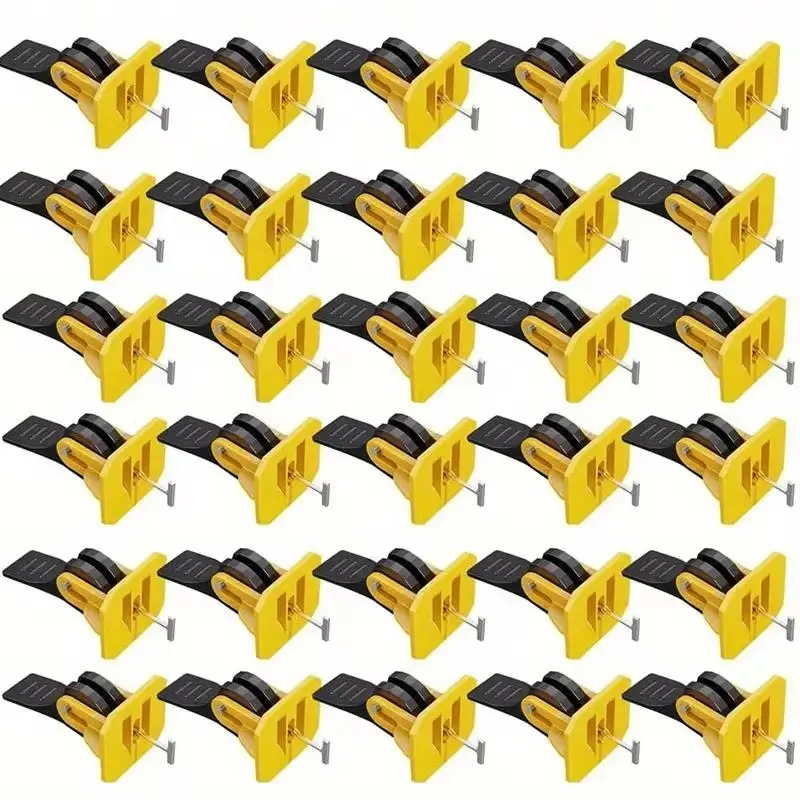 Reusable Tile Leveling System Kit, 100pcs Plastic Handles & Spare Steel Pins, Ideal for Floor Tile Installation, Tile Tools