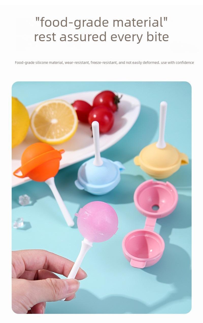 4PCS DIY Creative Popsicle/Ice Cream Mold for Home Use — Food Grade, Easy to Release
