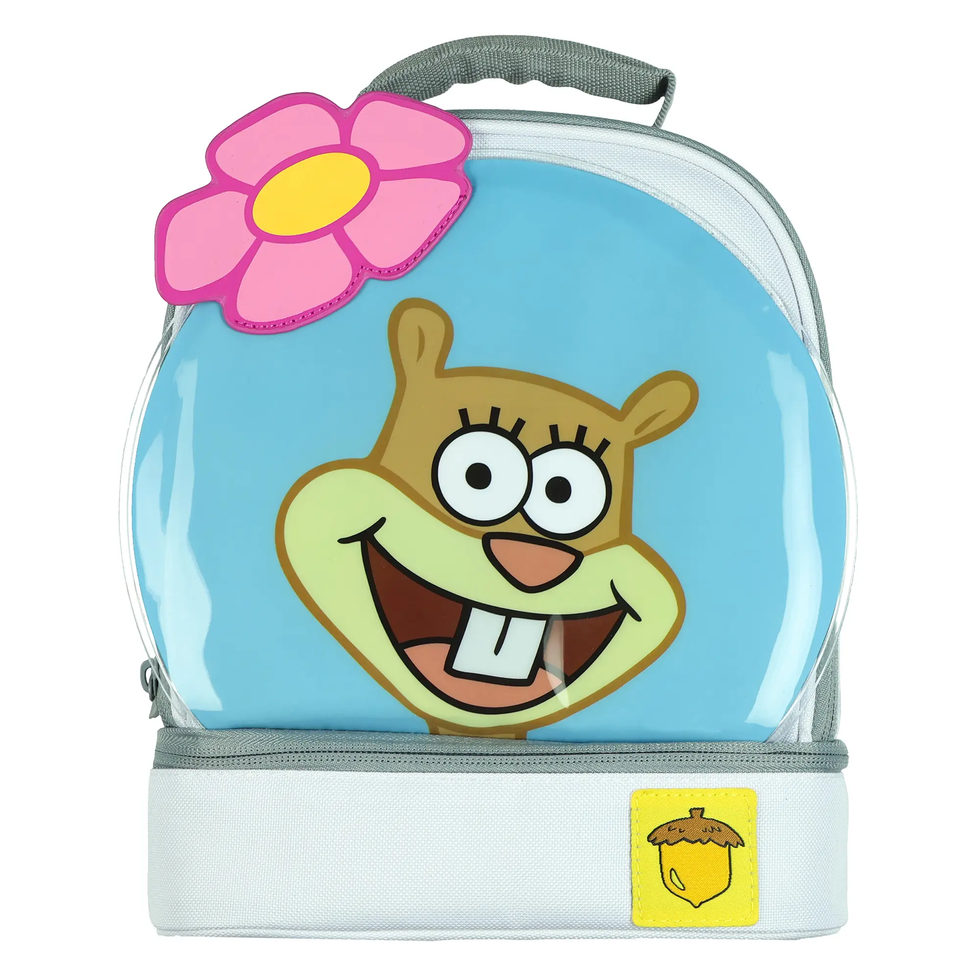 SpongeBob SquarePants Lunch Bag Sandy Cheeks Dual Compartment Insulated Tote 10"