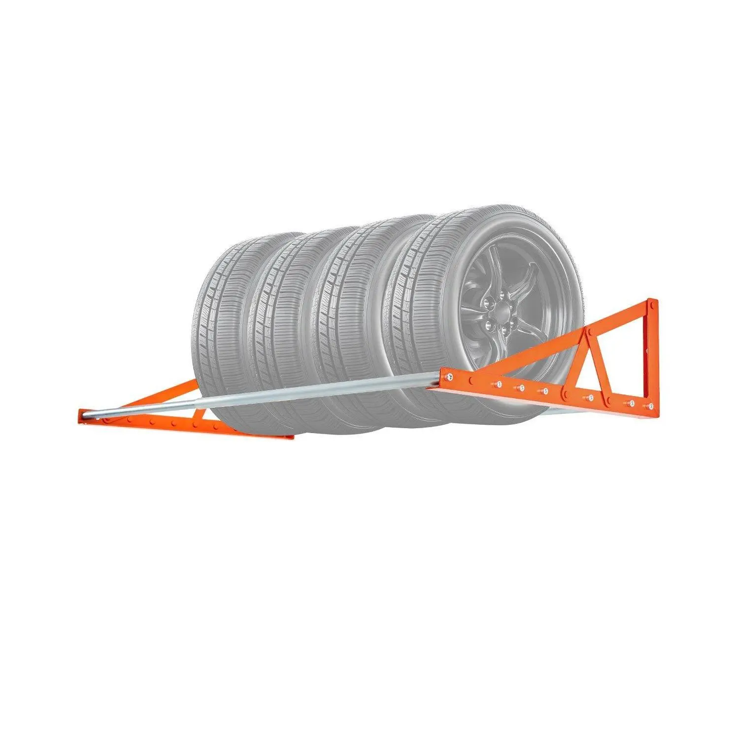【summerfinds】Wall Mounted Tire Rack, 31" - 56" Adjustable Tire Rack, Q235 Heavy-Duty Steel Tire Storage Rack for R14-R20 inch Standard Tires, Max 400lbs Load Capacity, Ideal for Garage Workshop Repair Shop