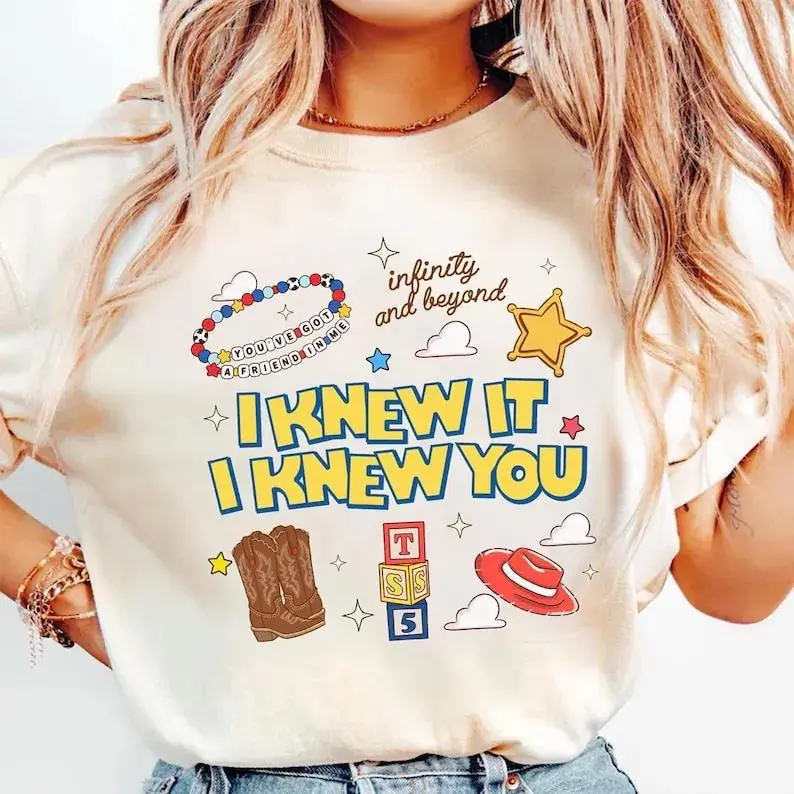 Retro I Knew It I Knew You Were Turning 5 Tee Swifts And Toy Story 5 Tee Land Swifts