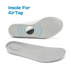 Insoles for Airtag Tracking Devise Comfortable Securely Hidden Holder Shoe Insert/Fit Kids Adults and Elderly/Gray Footwear