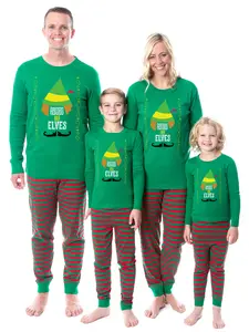 Elf The Movie Film Christmas Raised By Elves Character Sleep Tight Fit Family Pajama Set